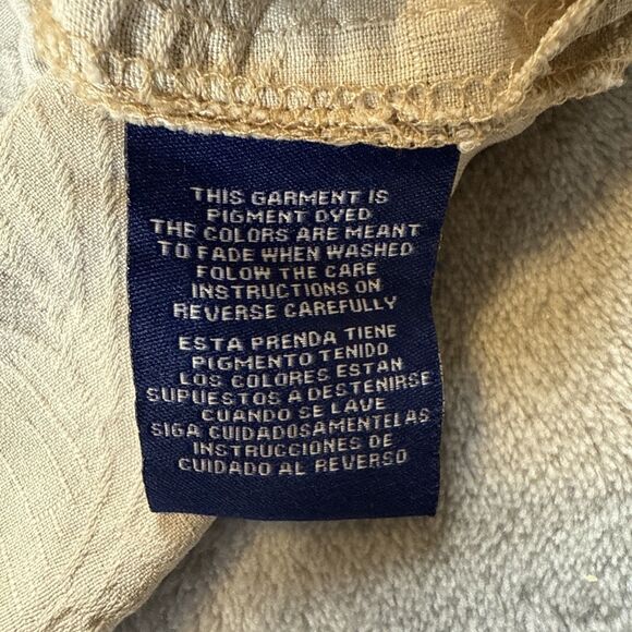 Caribbean Joe Mens M Beige Silk Camp Shirt Floral Hawaiian Button Up Islandwear - Picture 5 of 7